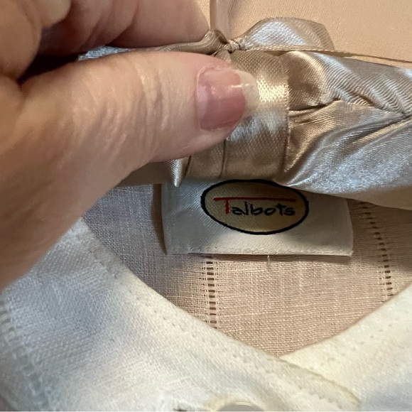 Talbots White Irish Linen Blouse - Picture 6 of 7